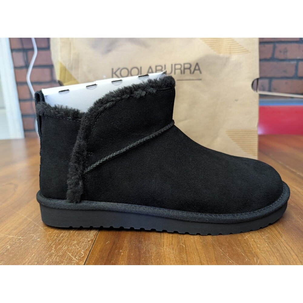NEW KOOLABURRA BY UGG WOMENS KOOLA ULTRA MINI FUR BOOT | Size 10 Black 1167970